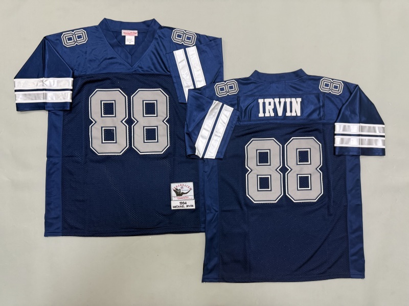 Men 2025 Nike Dallas Cowboys #88 Irvin Blue Throwback Limited NFL Jersey 003